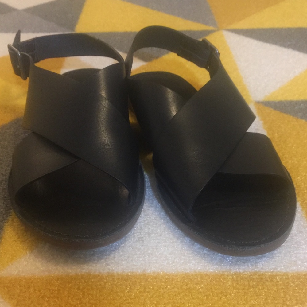 Madewell Black Leather Sandals